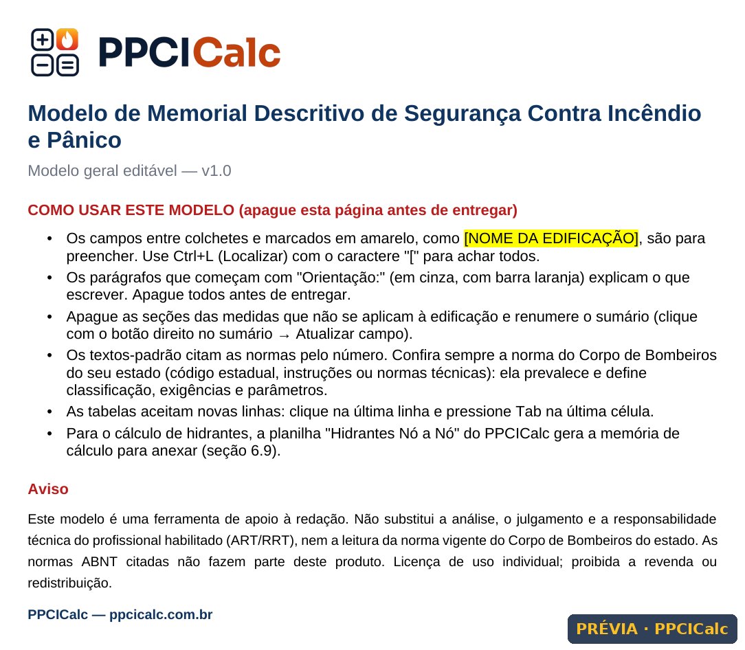 Prévia 6 de Kit Completo PPCI Pernambuco